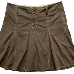 Athleta Whatever Trail Everyday Skort, 4 Khaki/Green Pleated Skirt OutdoorHiking